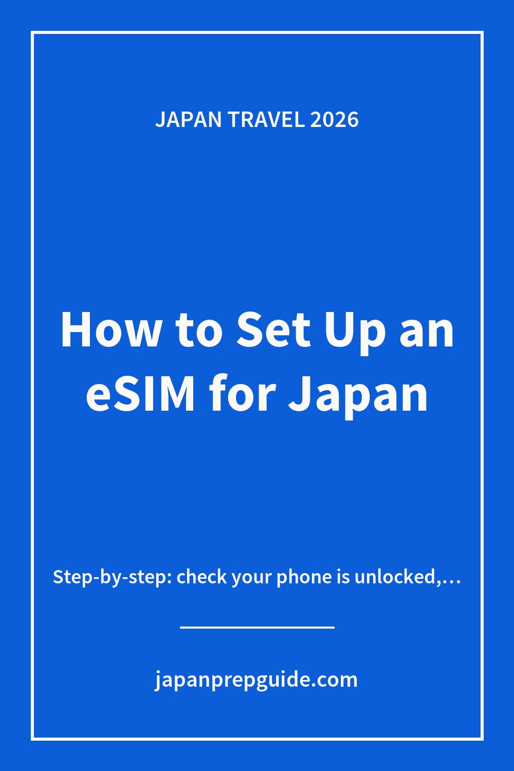 How to Set Up an eSIM for Japan (iPhone and Android)